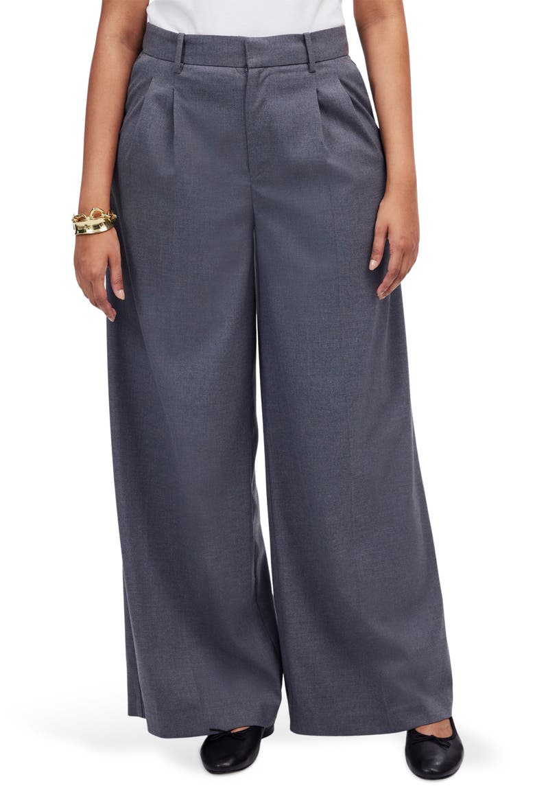 The Harlow Superwide Leg Twill Pants, Main, color, LIGHT GREY
