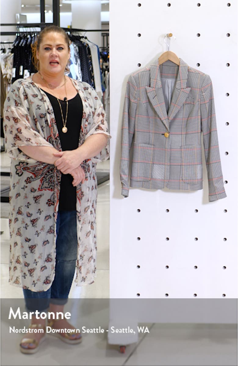 Peak Lapel Plaid Blazer, sales video thumbnail