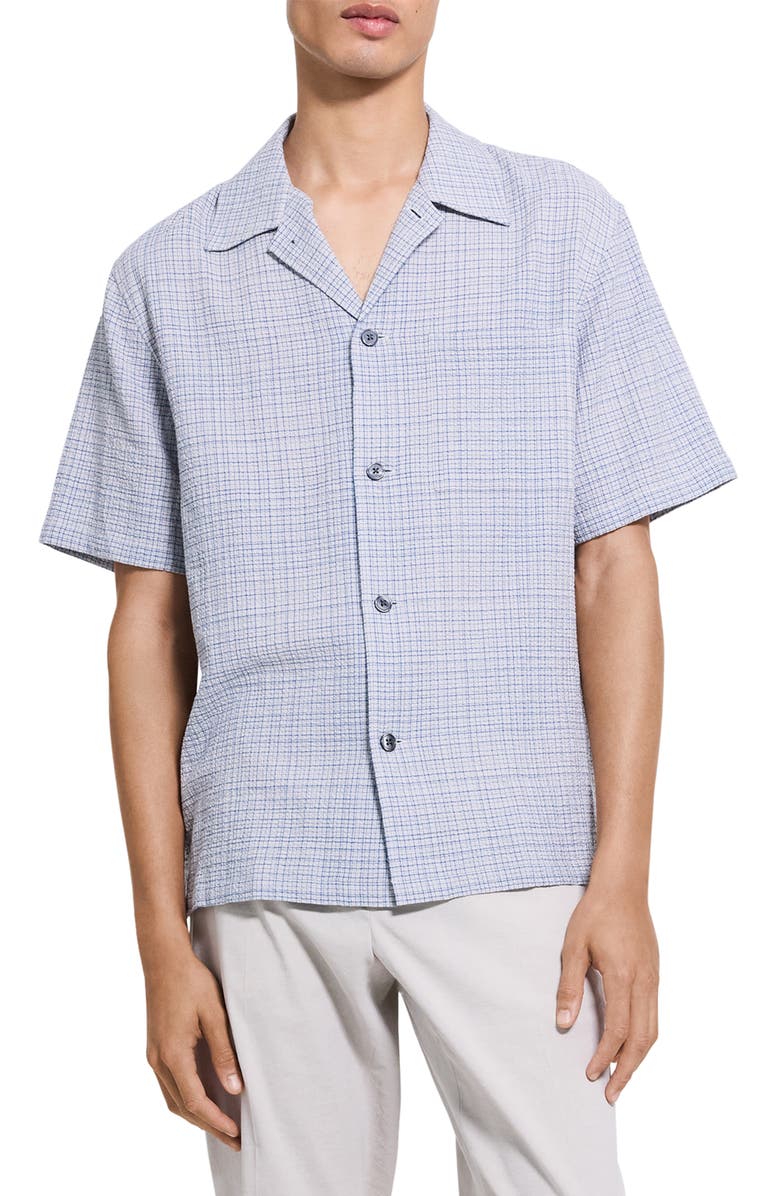 Theory Mini Tex Camp Shirt, Main, color, Bering Multi