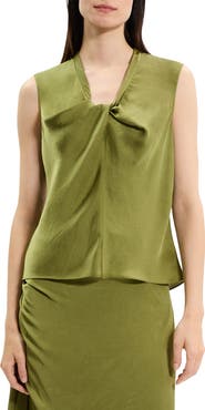 Theory Twist Neck Sleeveless Top