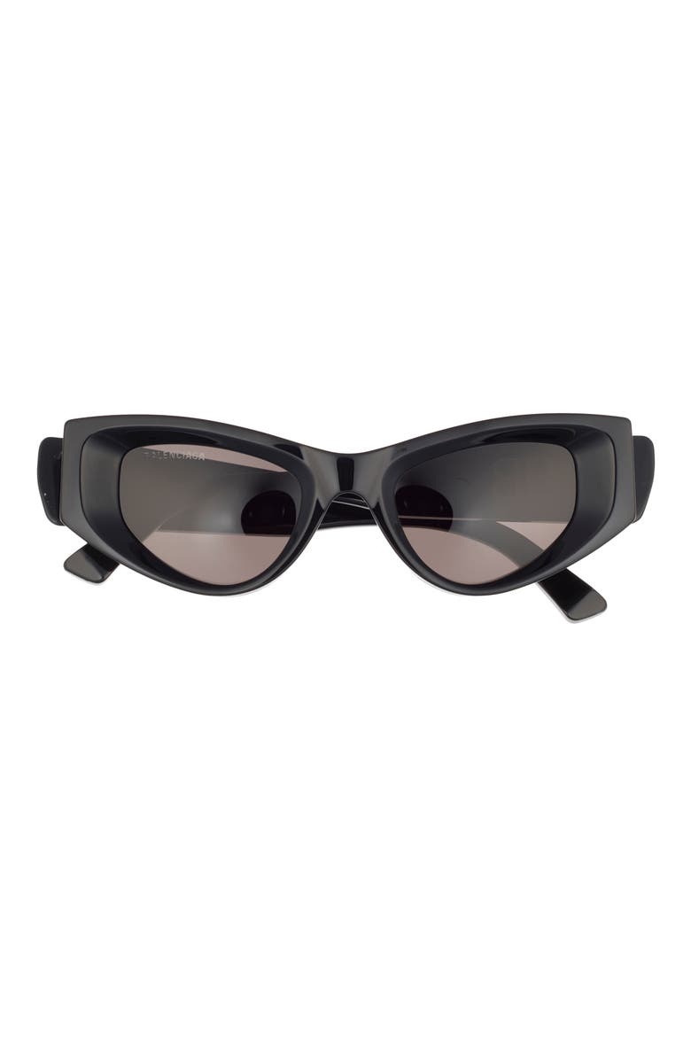 48mm Cat Eye Sunglasses, Main, color, BLACK BLACK GREY