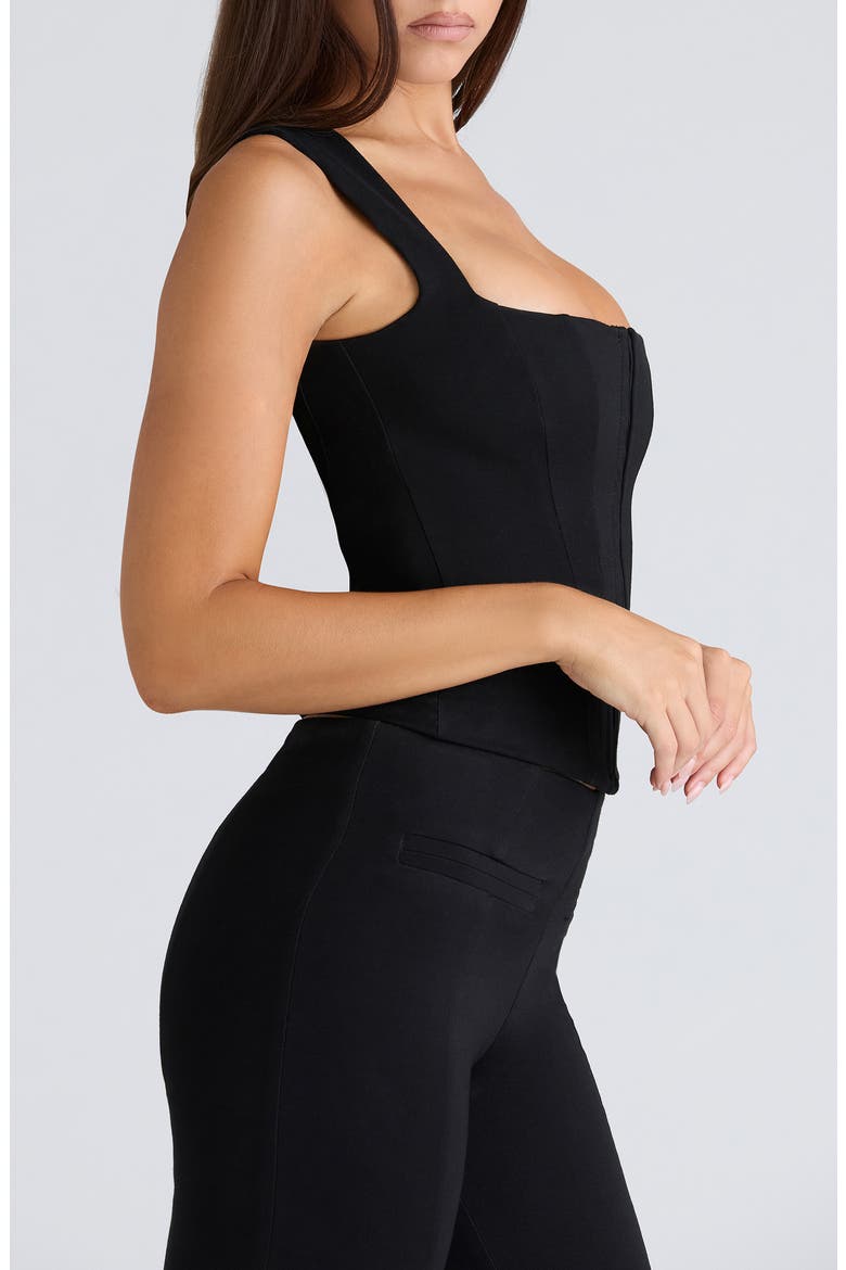 The Balconette Corset Top, Alternate, color, BLACK