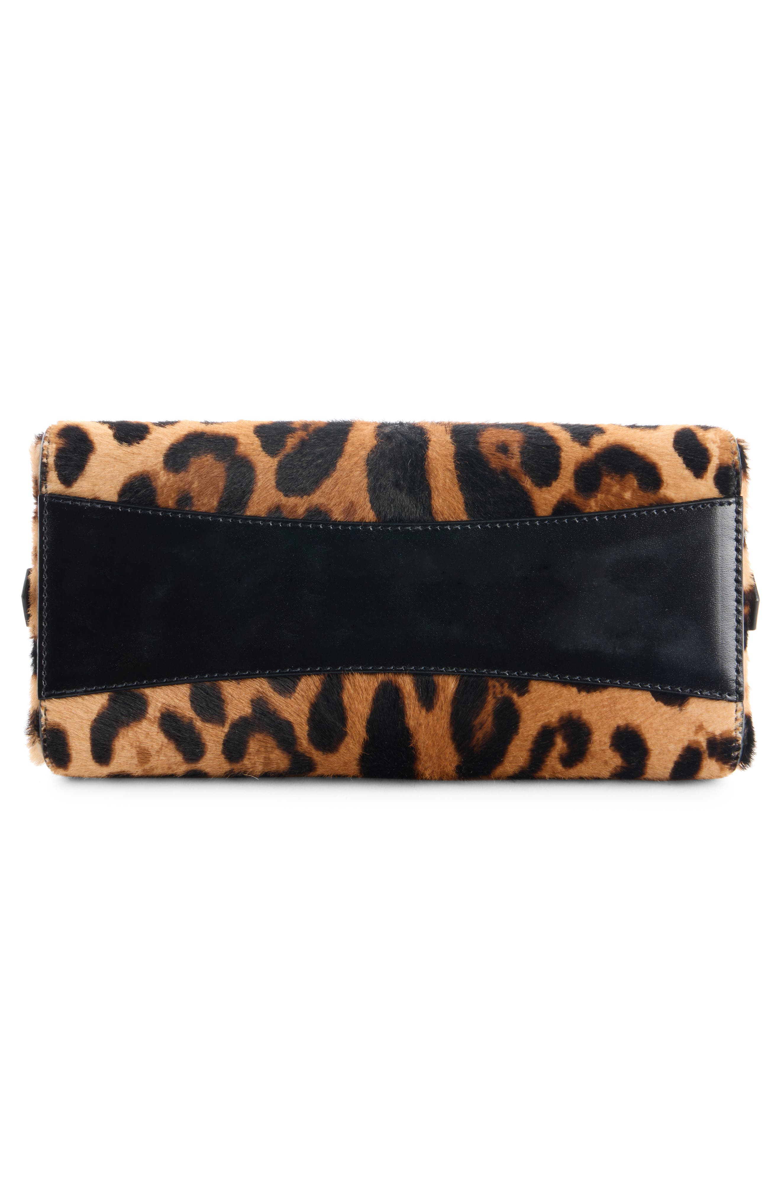 Givenchy Mini Antigona Genuine Calf Hair East/West Satchel, Alternate, color, Black/ Beige