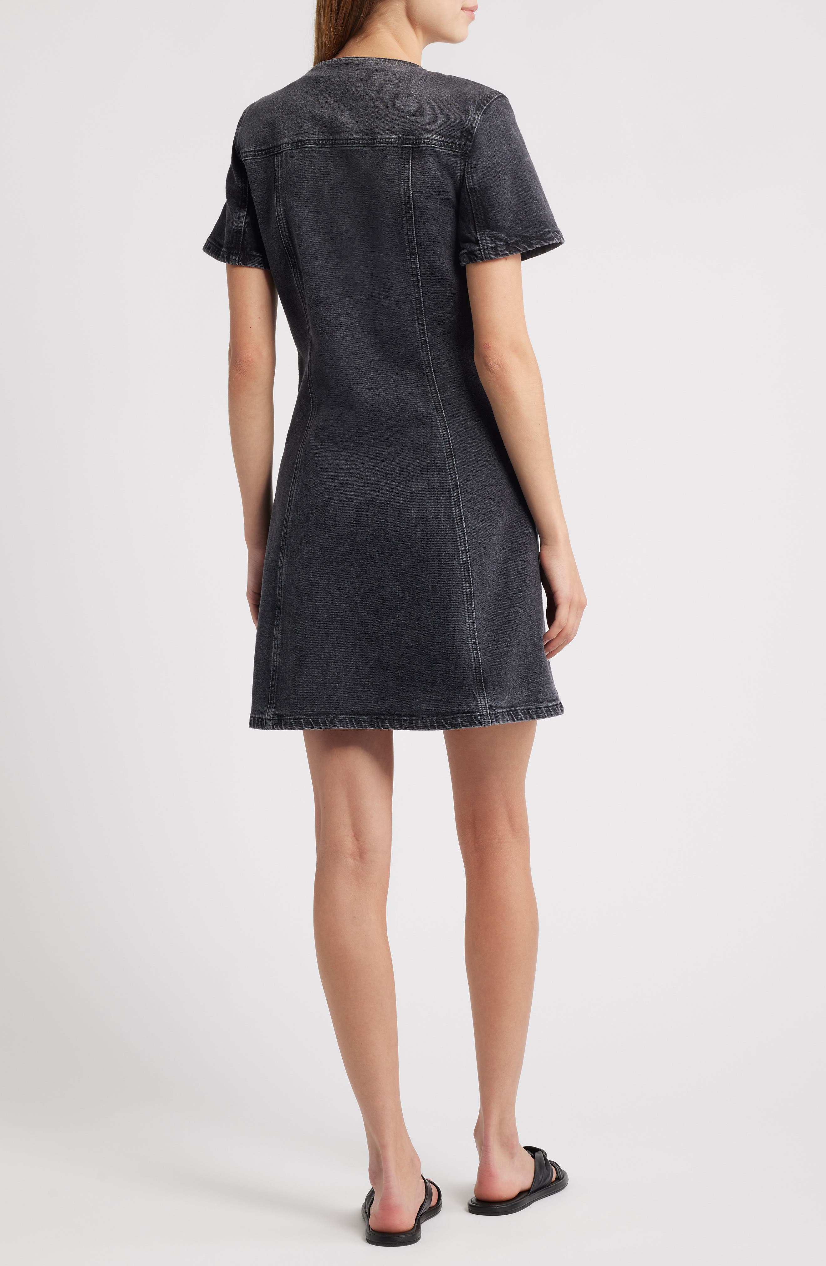 Saratoga Button Front Denim Minidress - image 2