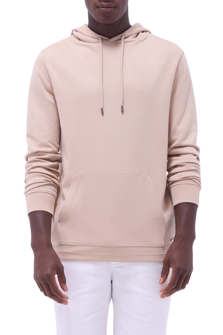 Cotton & Modal Blend Pullover Hoodie, Main, color, SAND