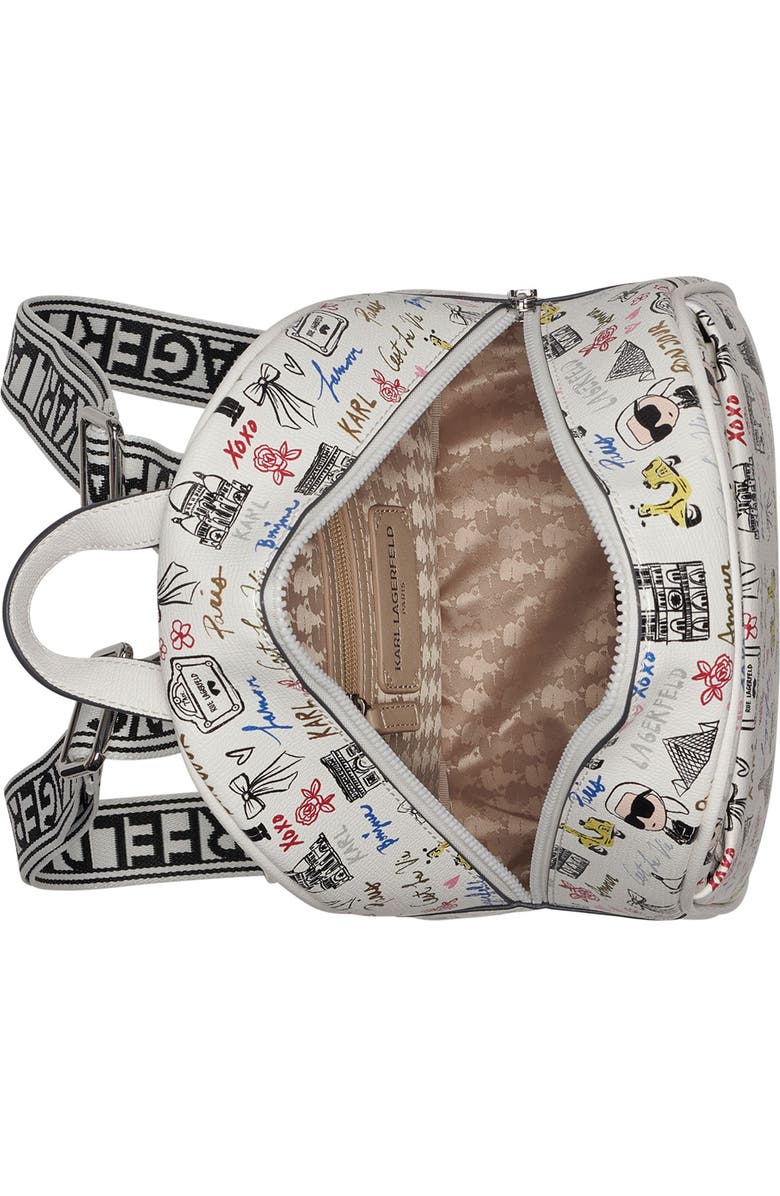 KARL LAGERFELD PARIS Maybelle Backpack, Alternate, color, White Multi