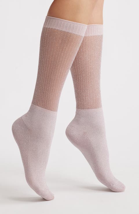 Shimmery Lights Crew Socks