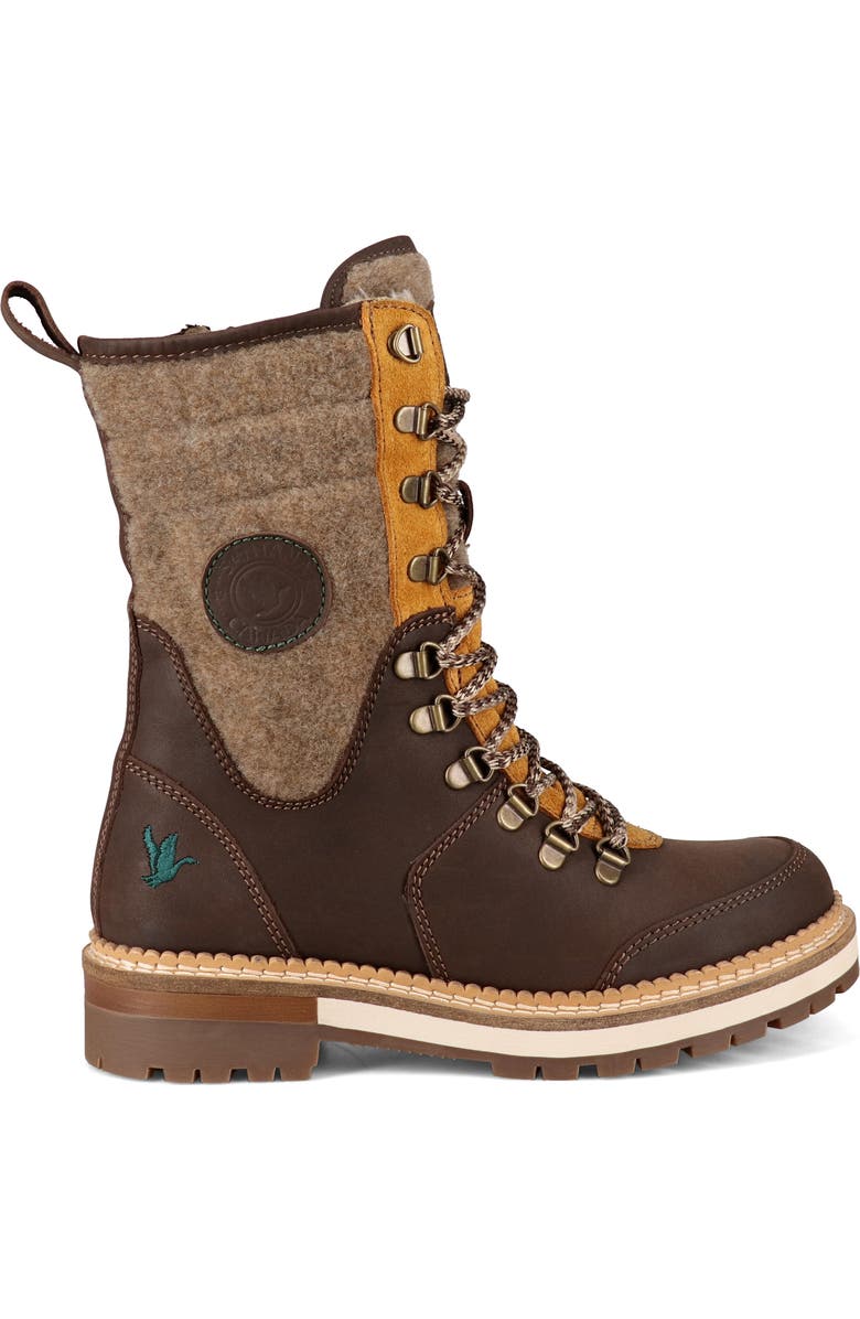 Santana Canada Cariboo Waterproof Mixed Media Boot, Alternate, color, Dark Brown / Saddle