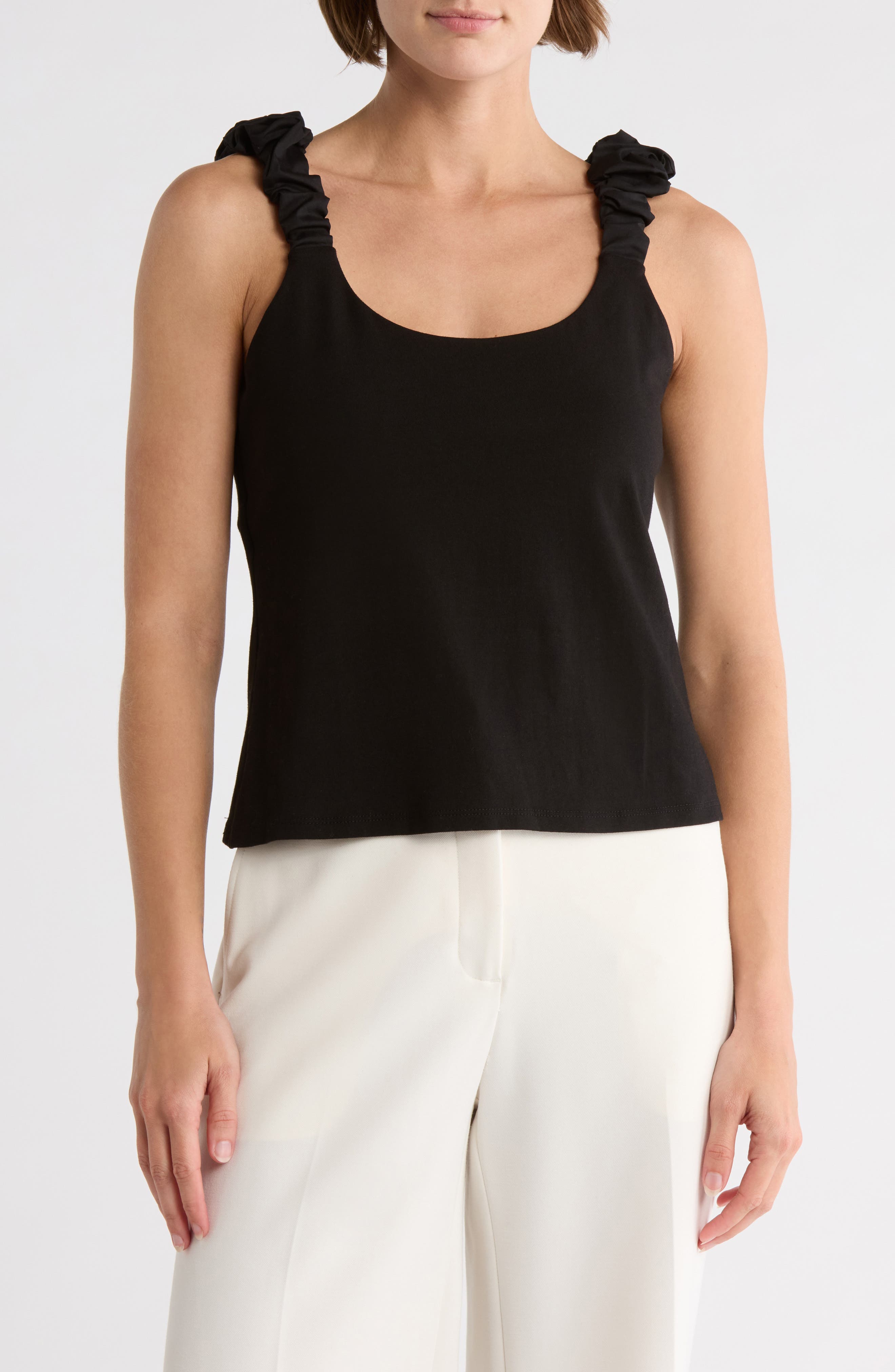 Muse Gathered Strap Tank Top