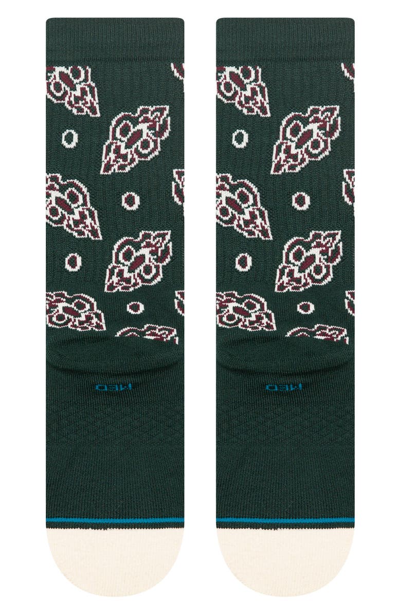Stance Pine Brocade Crew Socks, Alternate, color, Pine