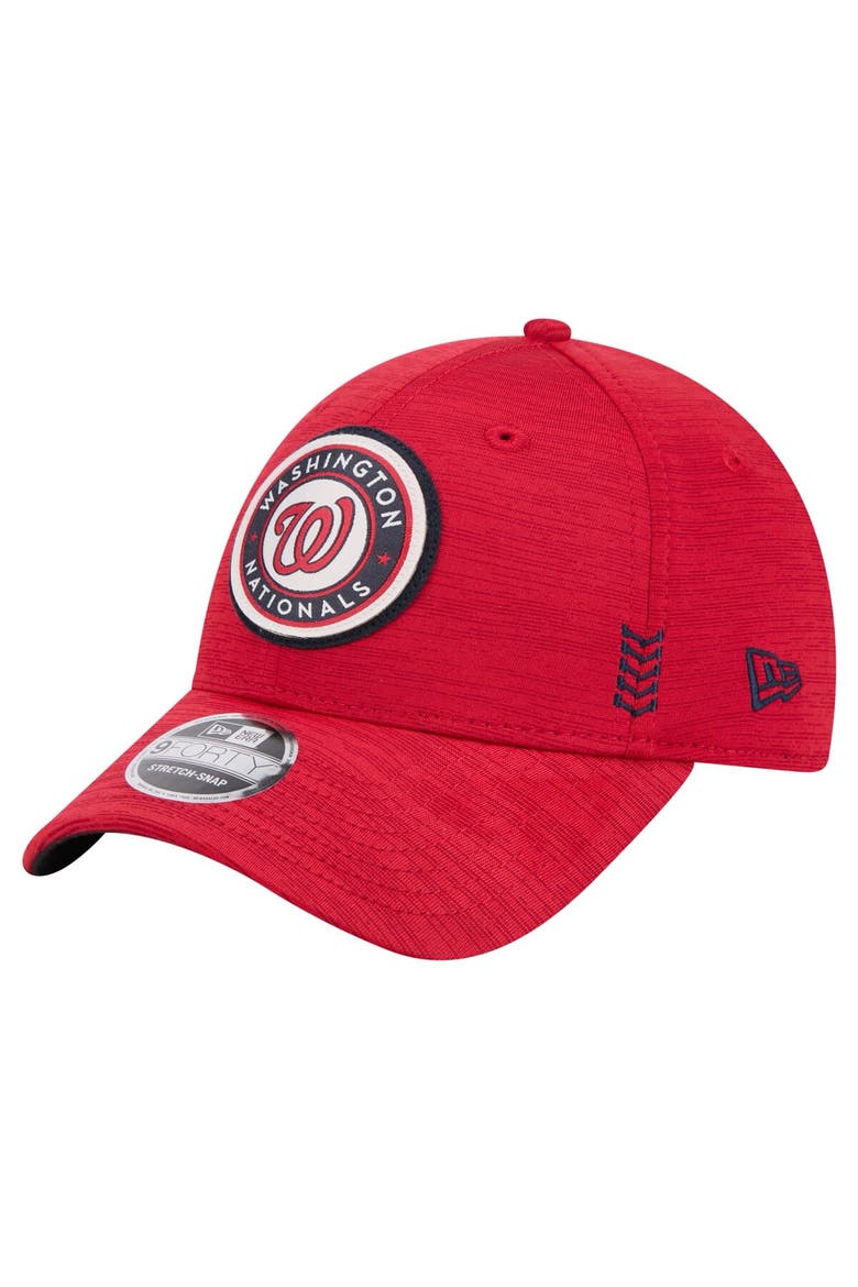Men's New Era  Red Washington Nationals 2024 Clubhouse 9FORTY Adjustable Hat, Main, color, Red