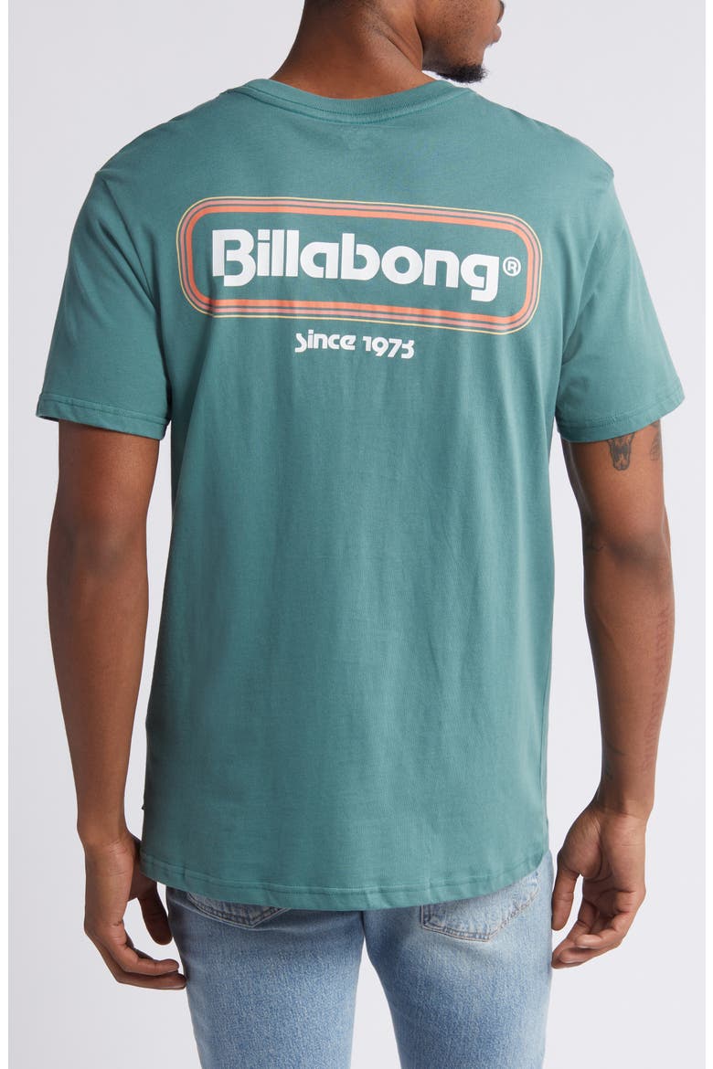 Walled Logo Cotton Graphic T-Shirt, Alternate, color, MARINE GREEN