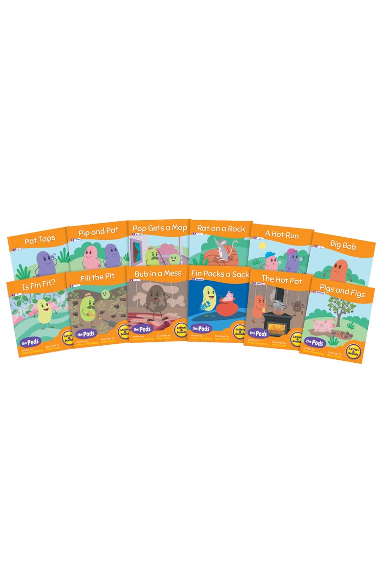 Junior Learning Decodable Readers The Pods Phase 2 Letter Sounds, Alternate, color, Multicolored