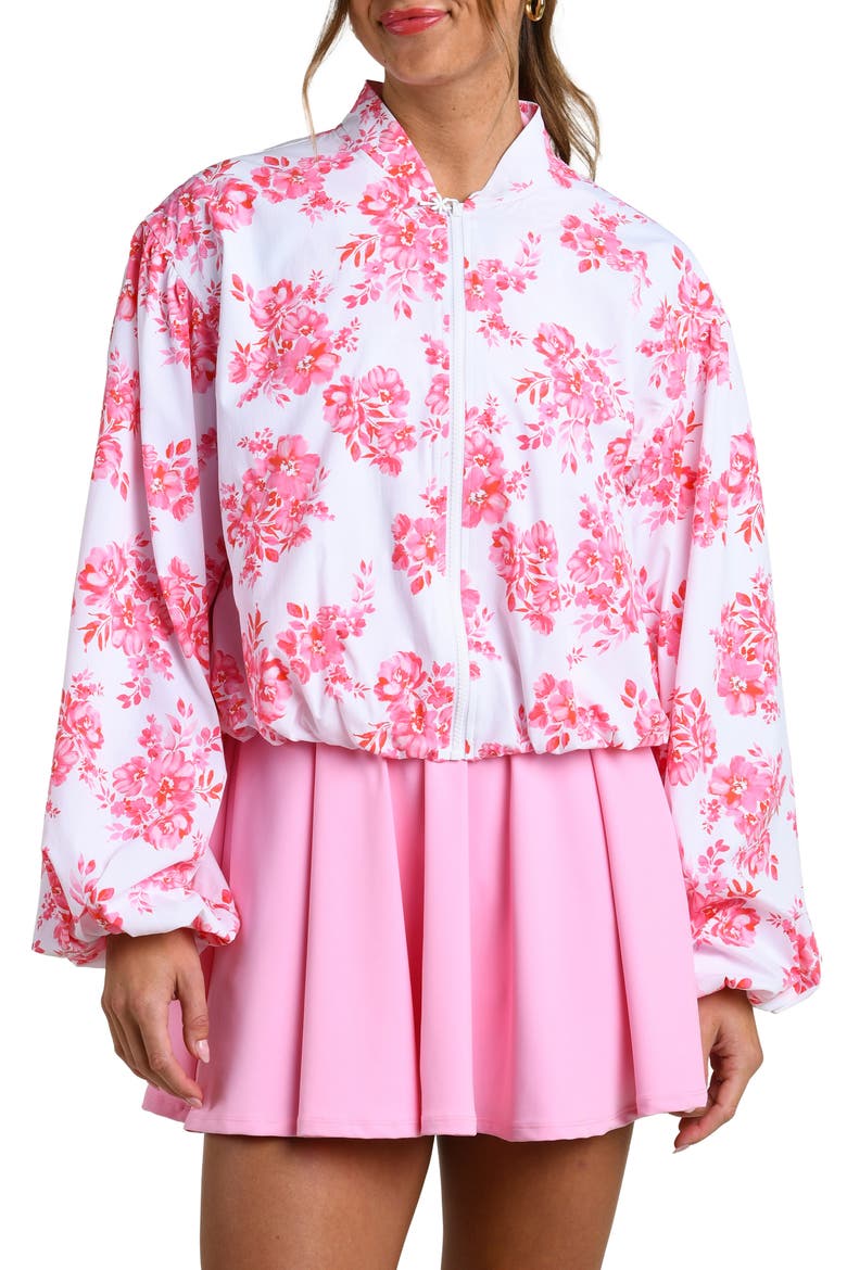 Rally Rose Full-Zip Jacket, Alternate, color, WHITE