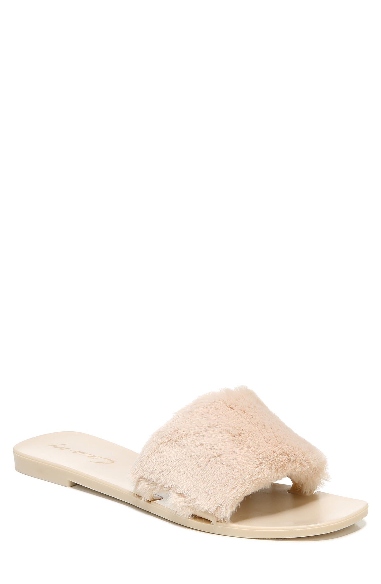 Circus NY by Sam Edelman Circus by Sam Edelman Everette Faux Fur Slide Sandal, Main, color, 