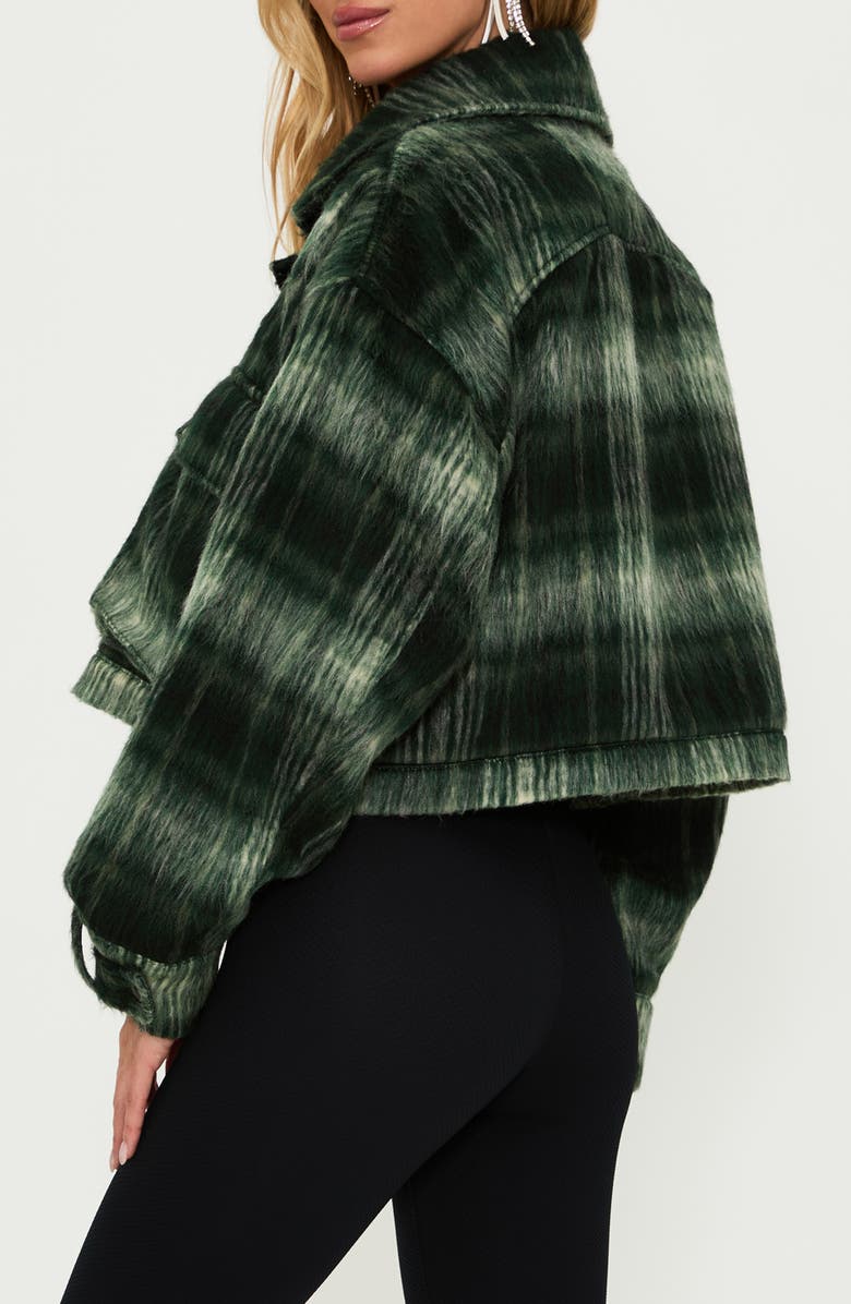 Beach Riot Isola Crop Jacket, Alternate, color, Pine Plaid