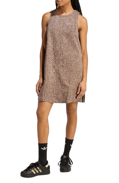 Animal Print Sleeveless Shift Dress