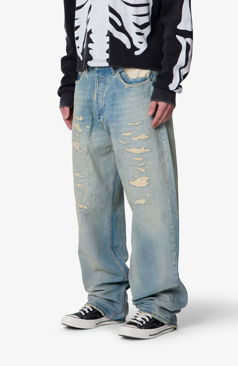 mnml Distressed Ultra Baggy Jeans, Alternate, color, 