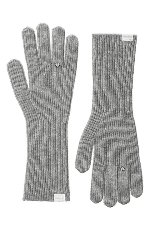Heart Stud Knit Gloves