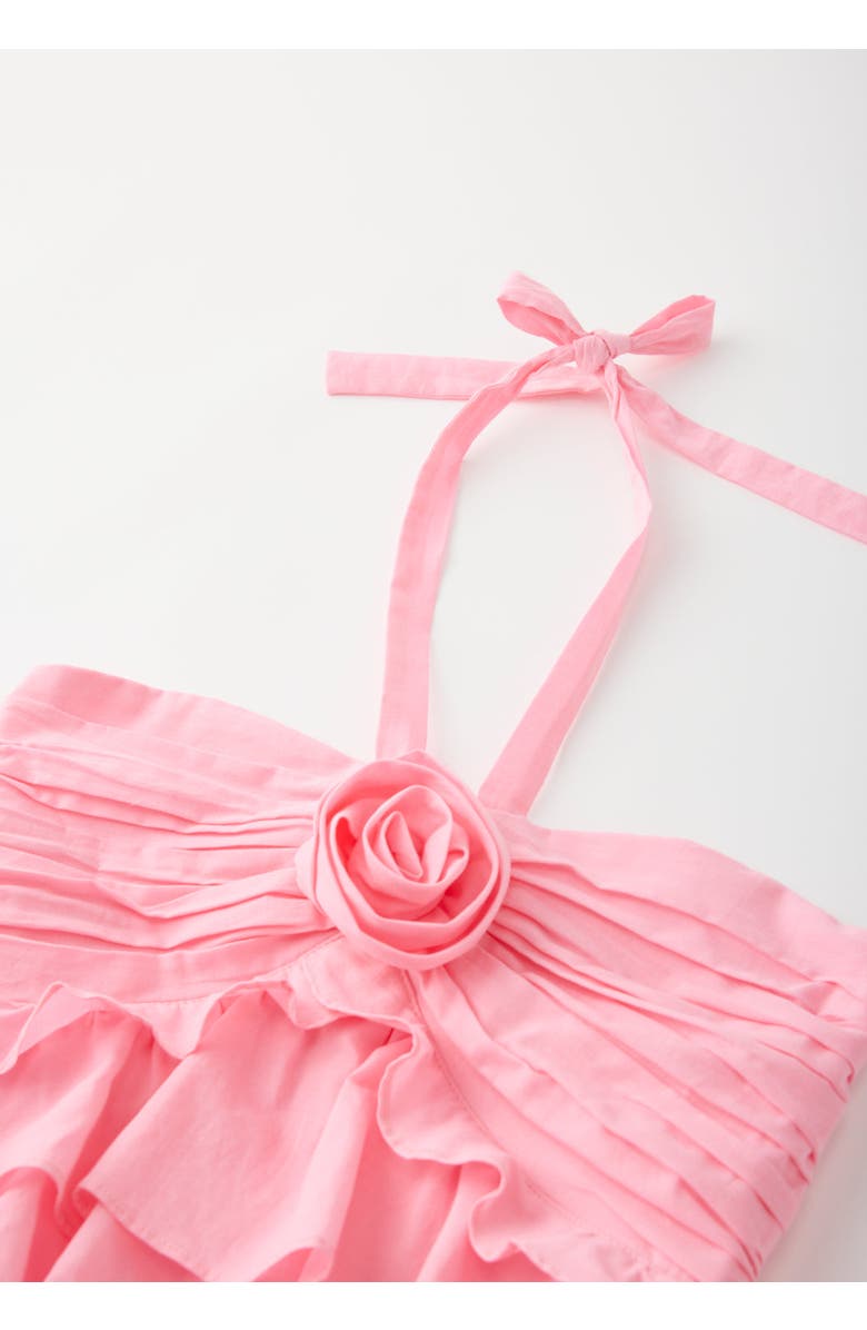 Marlo Kids Ellie Cotton Frill Maxi Dress, Alternate, color, Pink