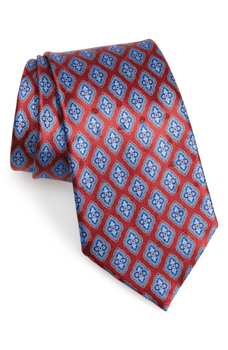 ZEGNA Medallion Silk Tie, Main, color, 