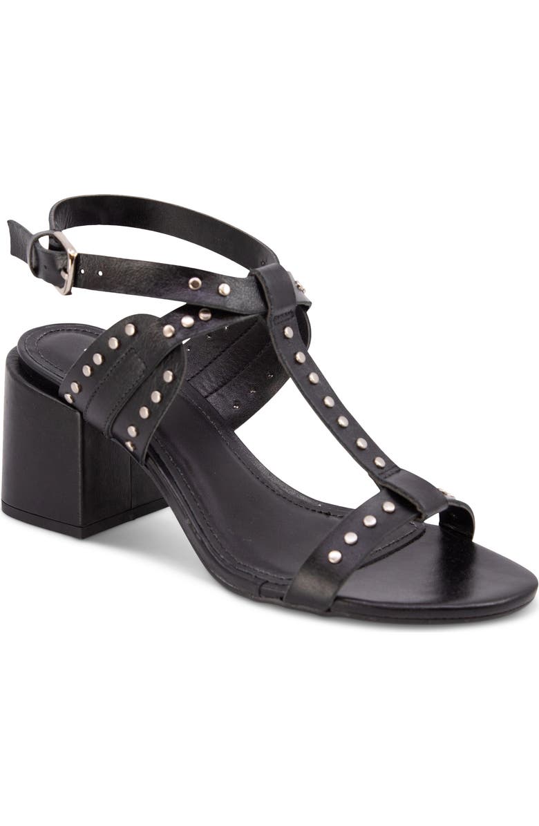 Chocolat Blu Edella Studded Ankle Strap Sandal, Main, color, Black Leather