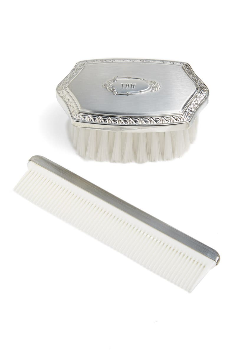 Salisbury Pewter Personalized Brush & Comb Set, Main, color, 