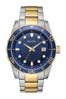 Men's Two-Tone Stainless Steel Bracelet Watch, 43mm