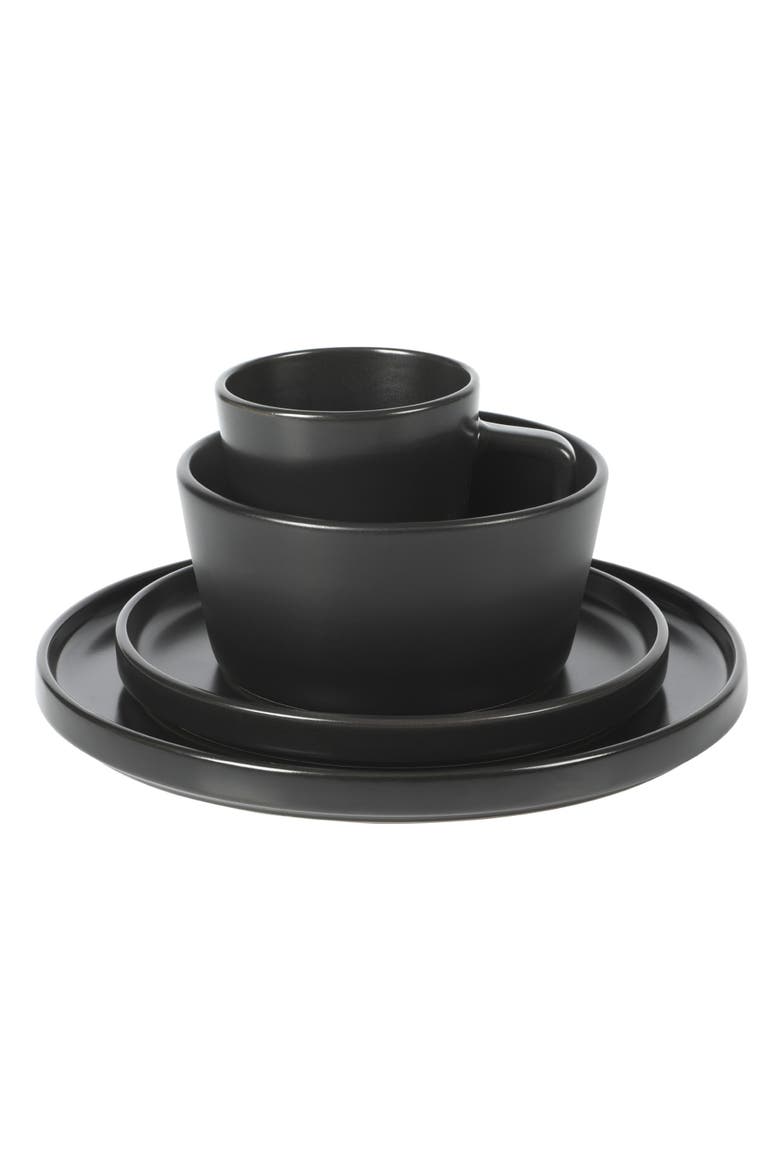 Soho Lounge Bowery Matte Stoneware Dinnerware Set, Alternate, color, Black