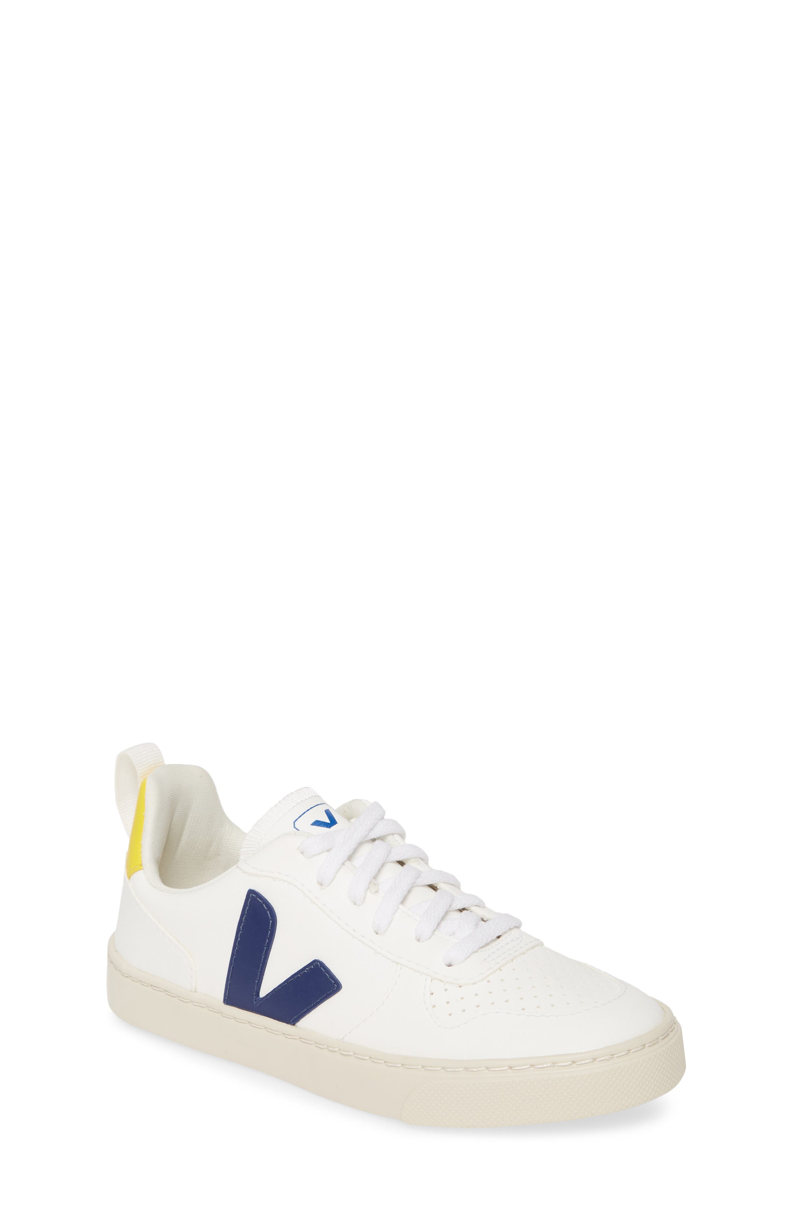 V-10 Sneaker, Main, color, WHITE/ BLUE/ GOLD YELLOW