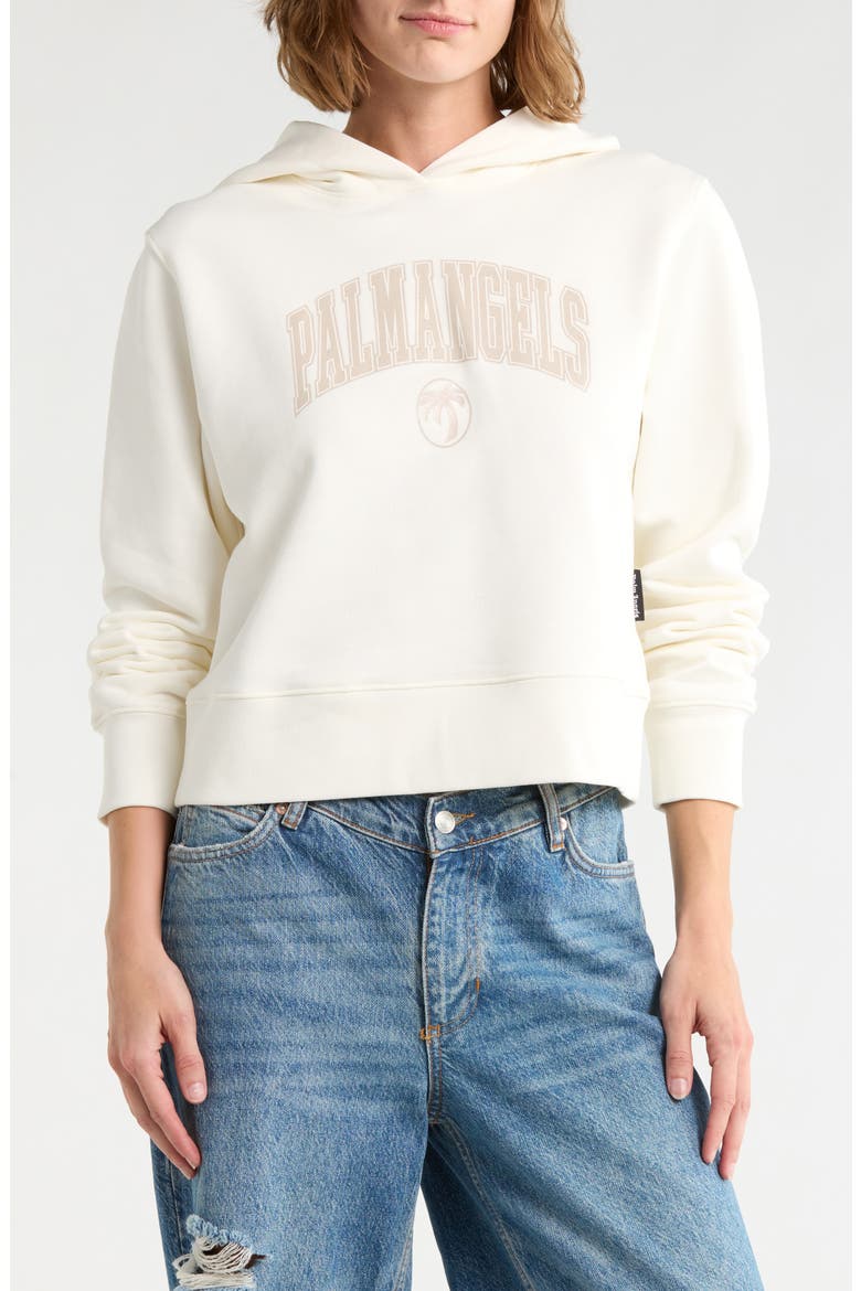 Logo Hooded Sweatshirt, Main, color, WHITE