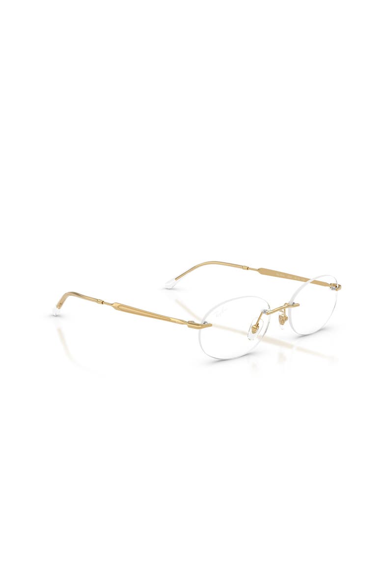 Ray-Ban 52mm Oval optical glasses, Alternate, color, Gold