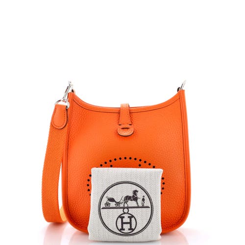 Pre-owned Hermes Hermes Evelyne Bag Gen Iii Clemence Tpm In Orange