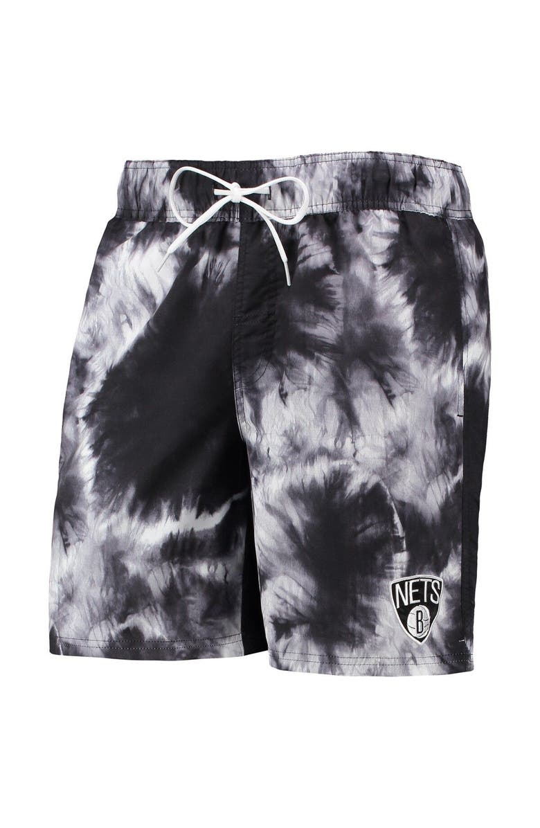 G-III SPORTS BY CARL BANKS Men's G-III Sports by Carl Banks Black Brooklyn Nets Splash Volley Swim Shorts, Alternate, color, Black