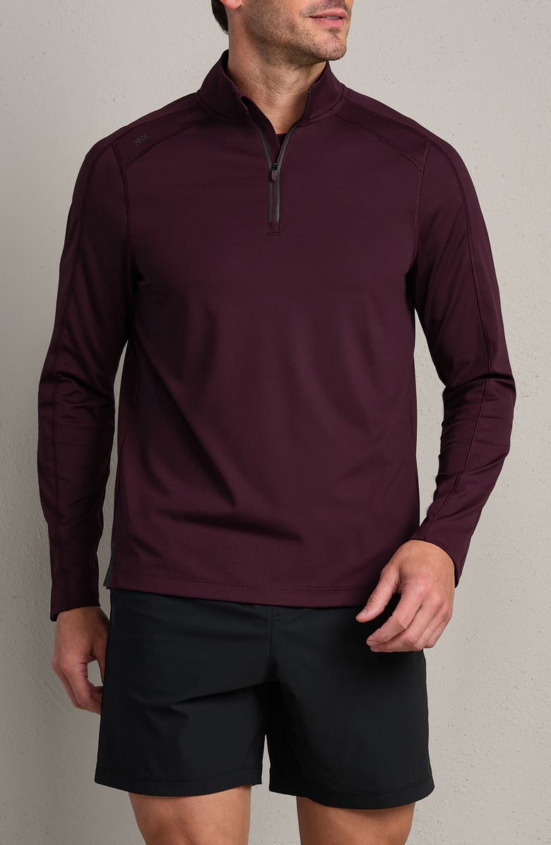 Rhone Rise Quarter Zip Pullover, Main, color, Mulberry