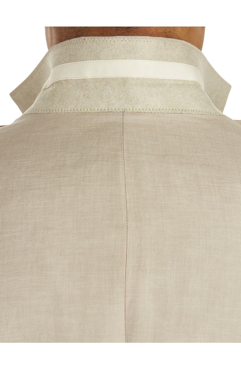 Oak Hill by DXL Jacket-Relaxer Linen-Blend Suit Jacket, Alternate, color, Flax