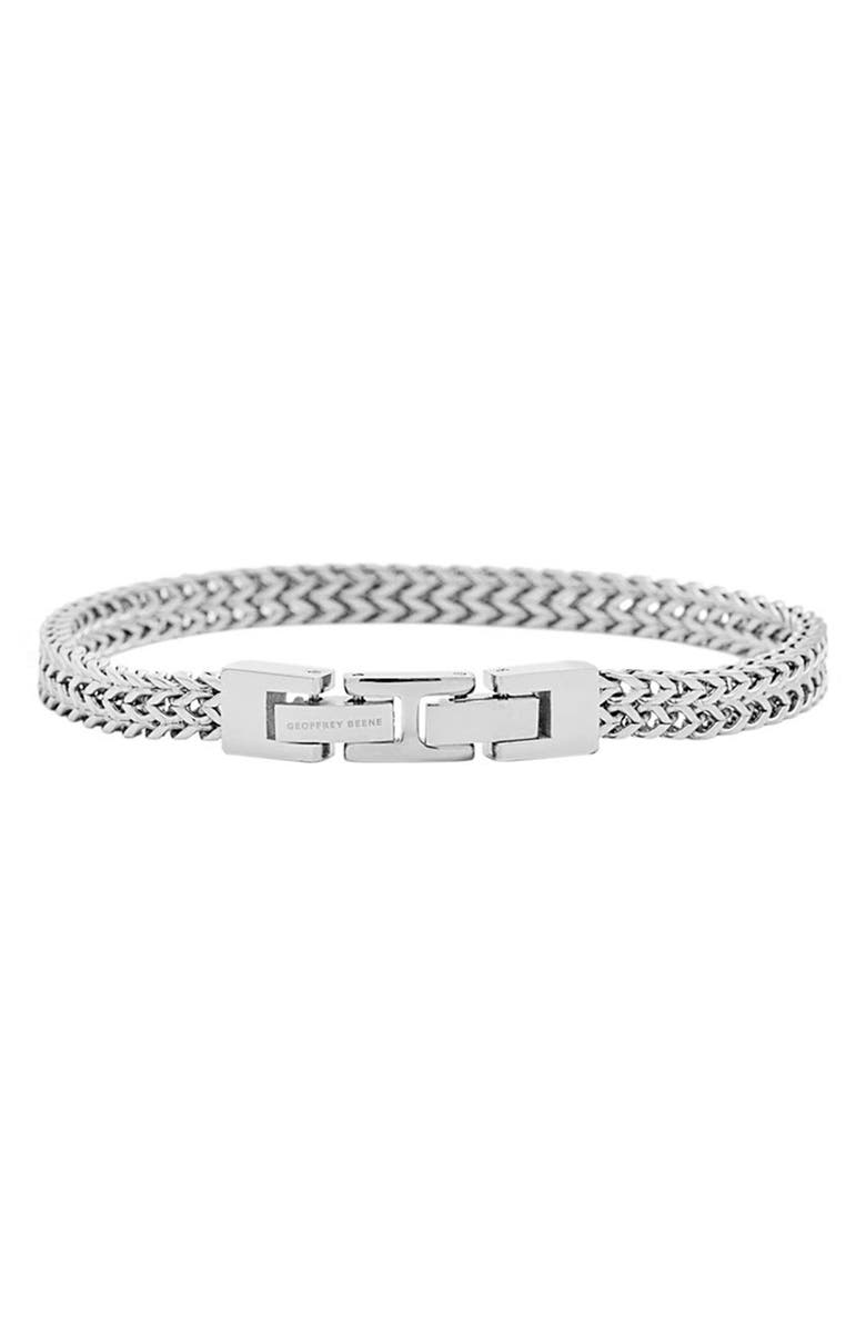 GEOFFREY BEENE Franco Chain Bracelet, Alternate, color, Silver