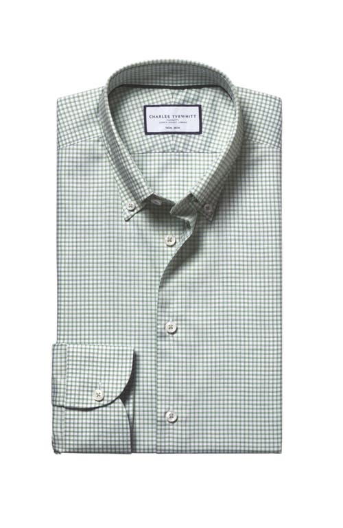 CHARLES TYRWHITT CHARLES TYRWHITT NON-IRON PINPOINT OXFORD CHECK SHIRT