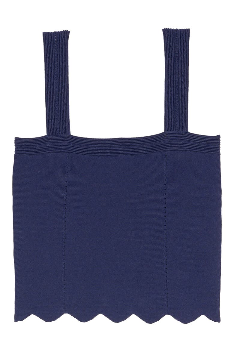 Laya Scallop Trim Sleeveless Top, Main, color, MARINE