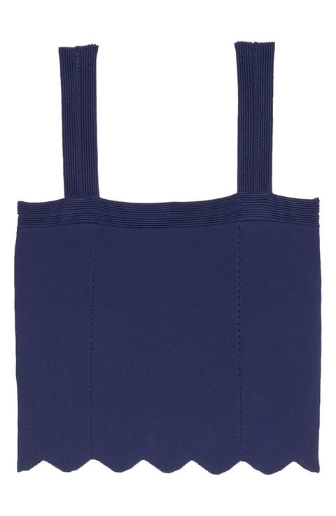 Laya Scallop Trim Sleeveless Top