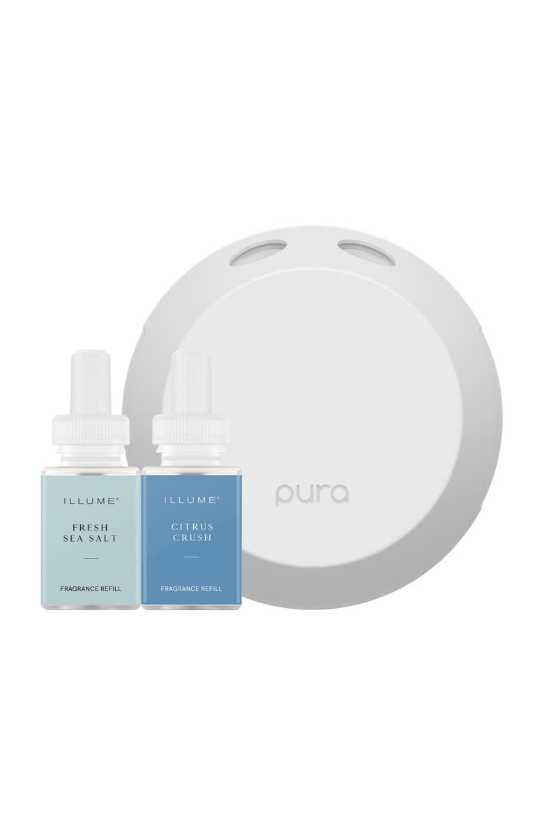 PURA Fresh Sea Salt & Citrus Crush Smart Diffuser & Fragrance Set, Main, color, 