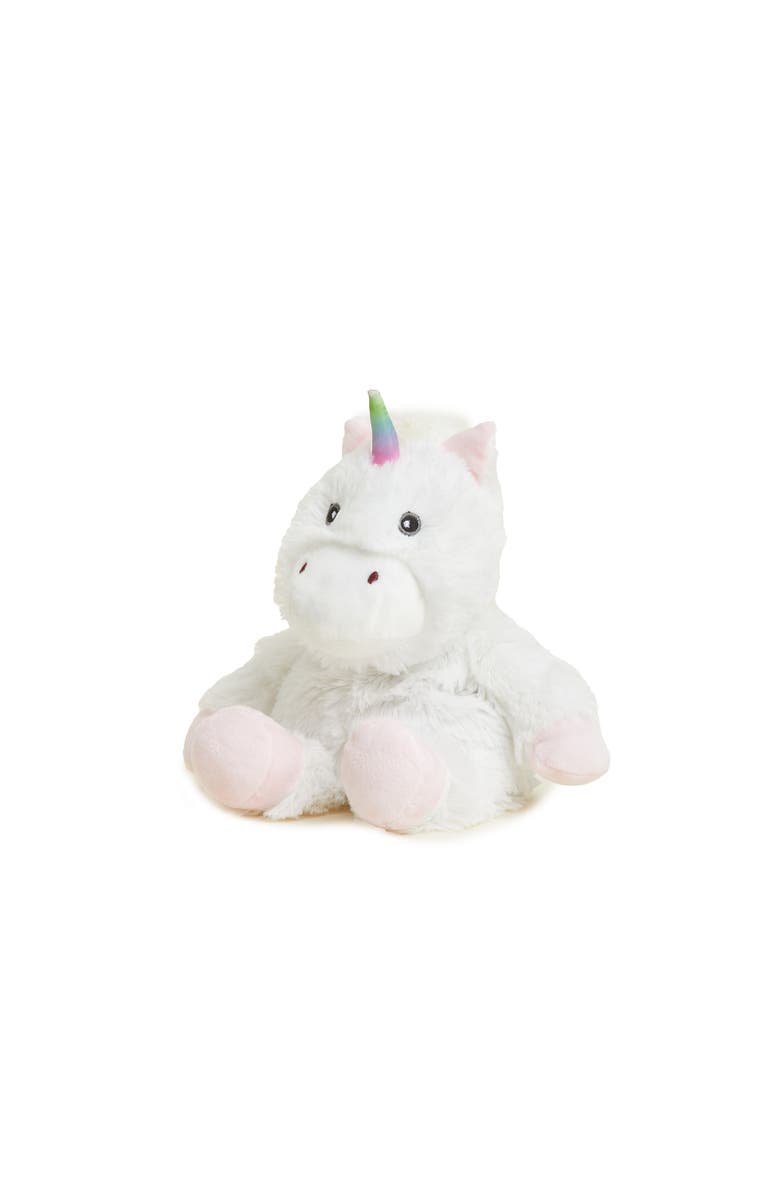Warmies Unicorn Junior Plush Toy, Main, color, White
