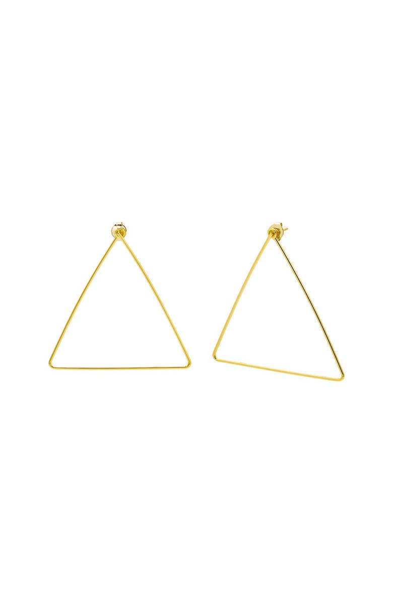 BY ADINA EDEN Thin Open Triangle Stud Earring, Main, color, 