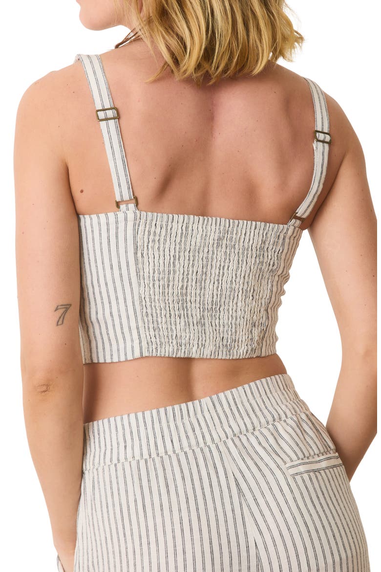 Zoe Stripe Hemp Blend Camisole, Alternate, color, CREAM/ NAVY STRIPE