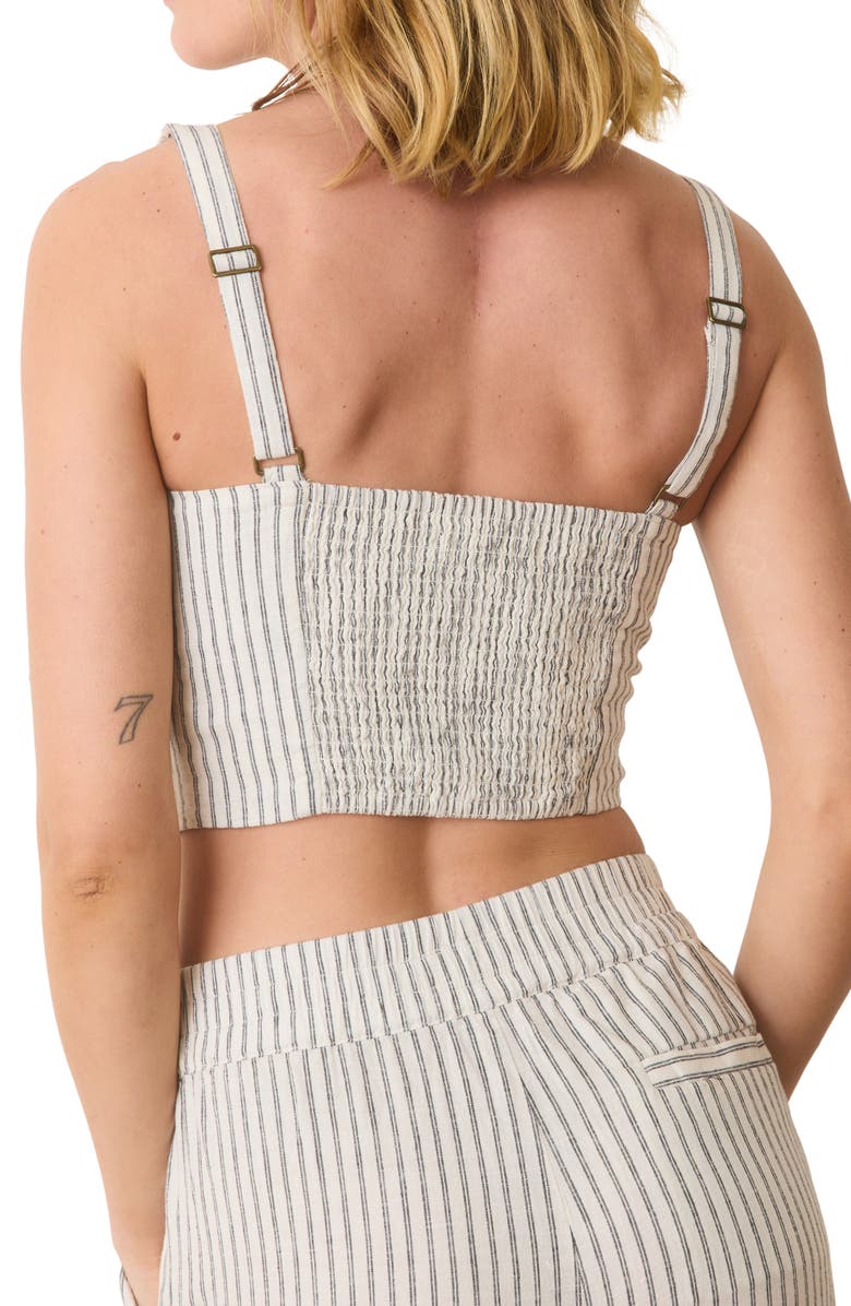 Marine Layer Zoe Stripe Hemp Blend Camisole, Alternate, color, Cream/ Navy Stripe