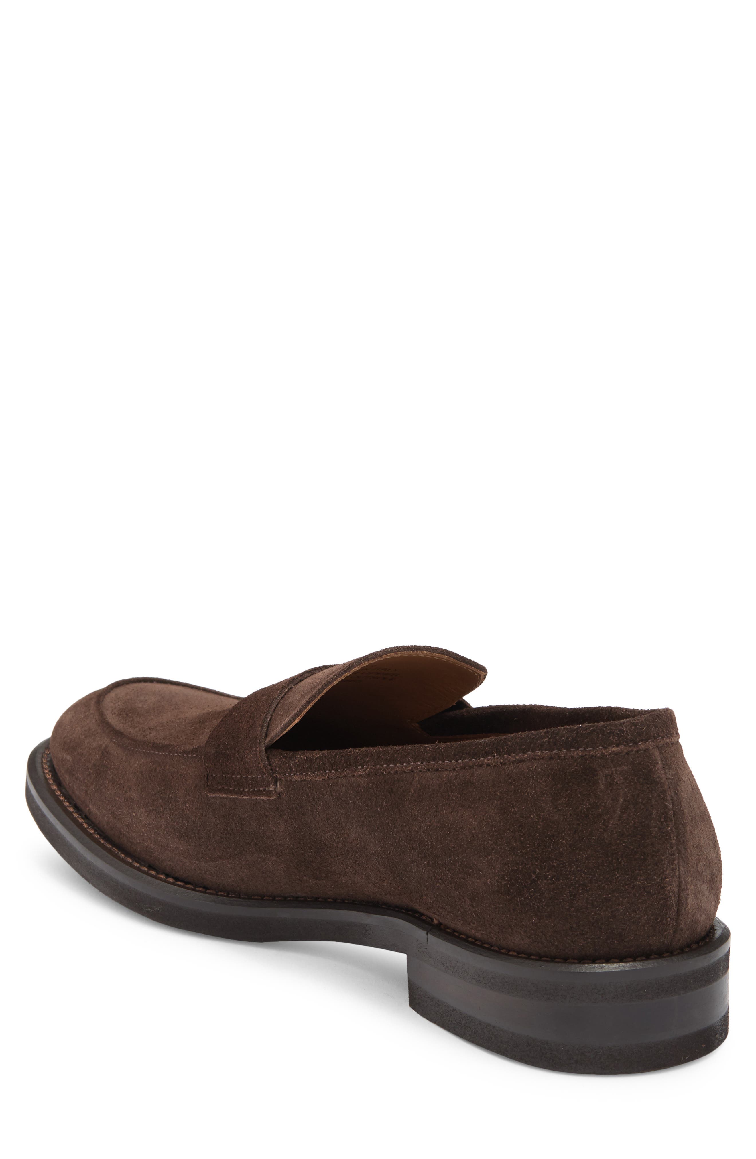 Nordstrom Italian Collection Pienza Casual Penny Loafer, Alternate, color, Brown Torte Suede