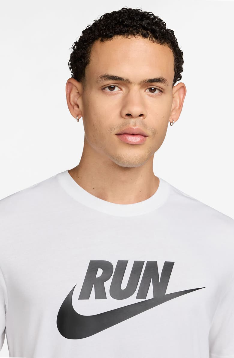 Nike Dri-FIT Running T-Shirt, Alternate, color, White