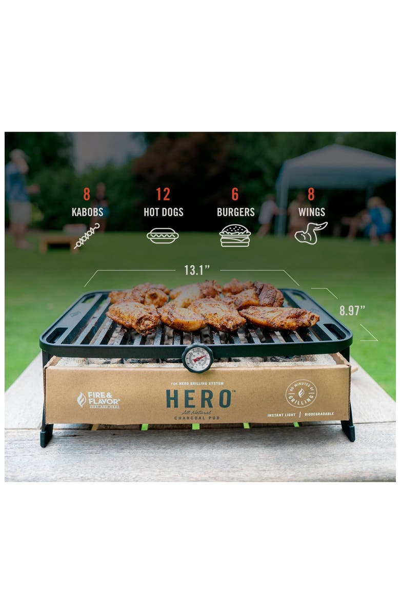 Hero™ Portable Charcoal Pod Grilling System, Alternate, color, MULTI