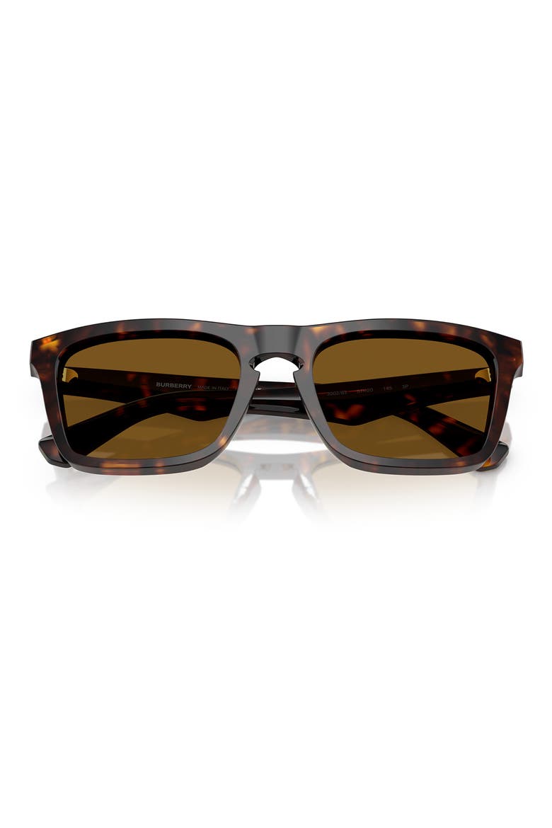 57mm Square Sunglasses, Alternate, color, DARK HAVANA