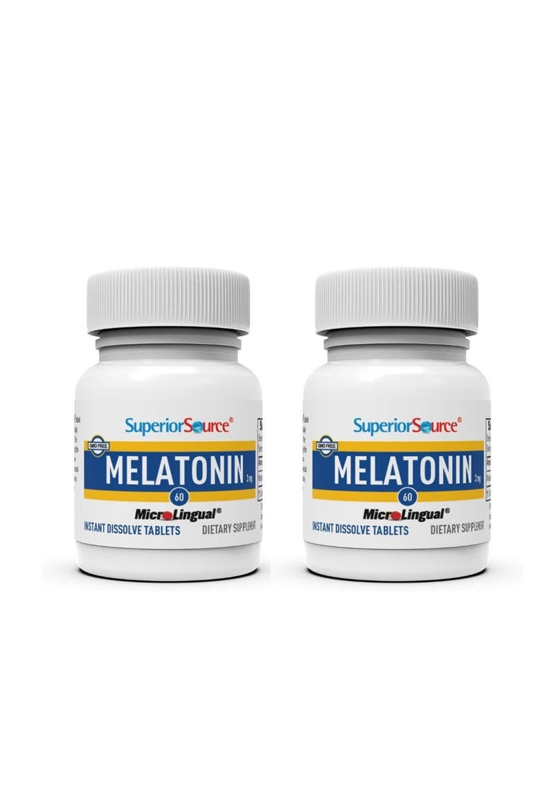 Melatonin Chamomile Fast-Dissolving Sleep Support Tablets, Main, color, White